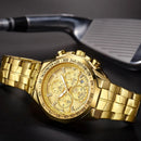 Relógio Masculino WWOOR Cronógrafo de Luxo com Pulseira de Aço Inoxidável