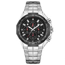 Relógio Masculino WWOOR Cronógrafo de Luxo com Pulseira de Aço Inoxidável