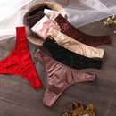 Calcinha de seda gelado lingerie feminina cintura baixa sem costura de secagem rápida pele-amigável respirável briefs feminino íntimo breve