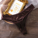 Calcinha de seda gelado lingerie feminina cintura baixa sem costura de secagem rápida pele-amigável respirável briefs feminino íntimo breve