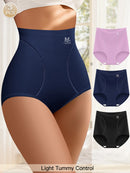 Kit 3 Calcinhas Femininas Cintura Alta em Gelo Seda | Confortável, Respirável e Modeladora
