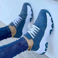 Mulheres sapatos vulcanizados sapatos de plataforma para mulher 2025 cor sólida camurça das mulheres tênis confortáveis casuais zapatillas calçado