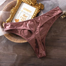 Calcinha de seda gelado lingerie feminina cintura baixa sem costura de secagem rápida pele-amigável respirável briefs feminino íntimo breve