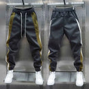 Calça Jogger Masculina Listrada | Moletom Harem Casual Cintura Elástica