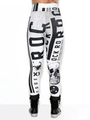 Calças Esportivas Femininas Estampa Crânio | Leggings Halloween
