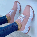 Mulheres sapatos vulcanizados sapatos de plataforma para mulher 2025 cor sólida camurça das mulheres tênis confortáveis casuais zapatillas calçado